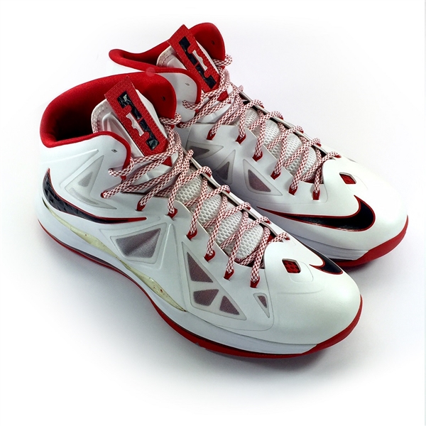 Lebron James 11/5/2012 Game Worn Nike "Lebron X" Sneakers (Championship & MVP Season, Great Provenance)