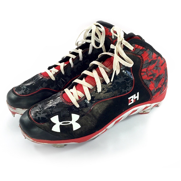 Bryce Harper 2014 Washington Nationals Game Worn Under Armor Cleats (Outstanding Use)