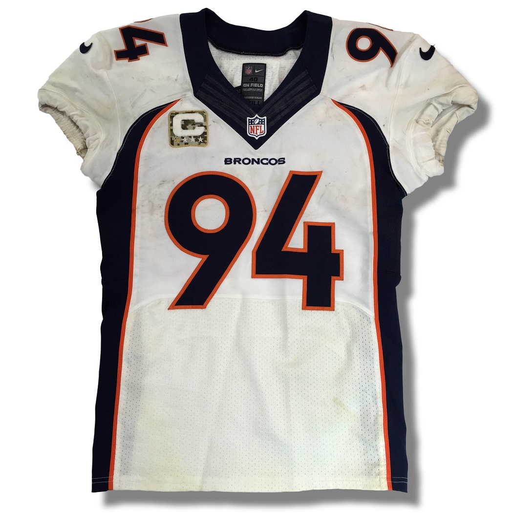 broncos game used jersey