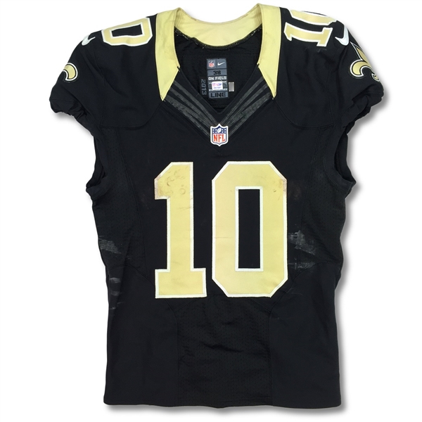 Brandin Cooks 2015 New Orleans Saints Game Worn Jersey - Good Use (NFL Auctions COA)