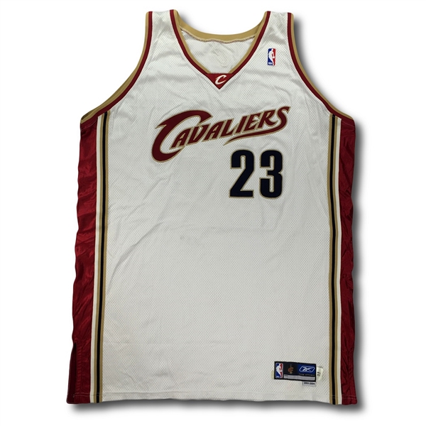 Lebron James 2003-04 Cleveland Cavaliers Game Worn Home Jersey (Rookie Season)