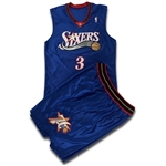 Allen Iverson 2002-03 Philadelphia 76ers Game Used & "HOF 2K16" Signed Jersey & Shorts (Iverson LOA, JSA)