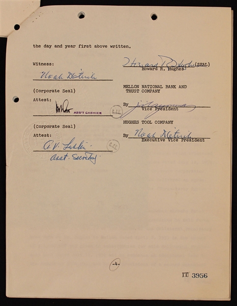 Howard Hughes 10 page Promissory Note for $11,250,000 (JSA LOA)