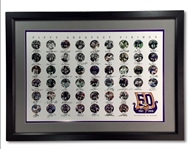 Minnesota Vikings 50th Anniv. Litho Hand Signed by 50 Greatest Vikings – Peterson, Tarkenton, Moss (JSA, Vikings LOA)