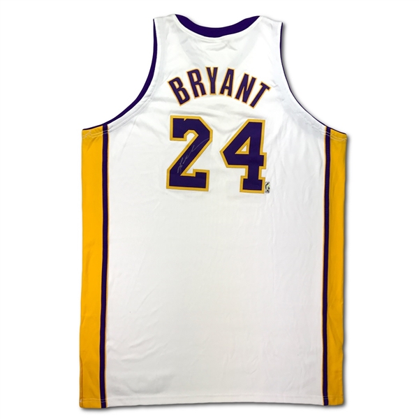 Kobe Bryant 2007-08 Lakers Game Used & Signed Sunday Alternate Jersey – MVP Season (JSA,DC Sports,Lakers LOA)