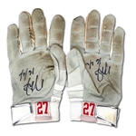 Mike Trout 2016 Game Worn and Signed Signature Nike Batting Gloves - MVP Season (Anderson Holos)