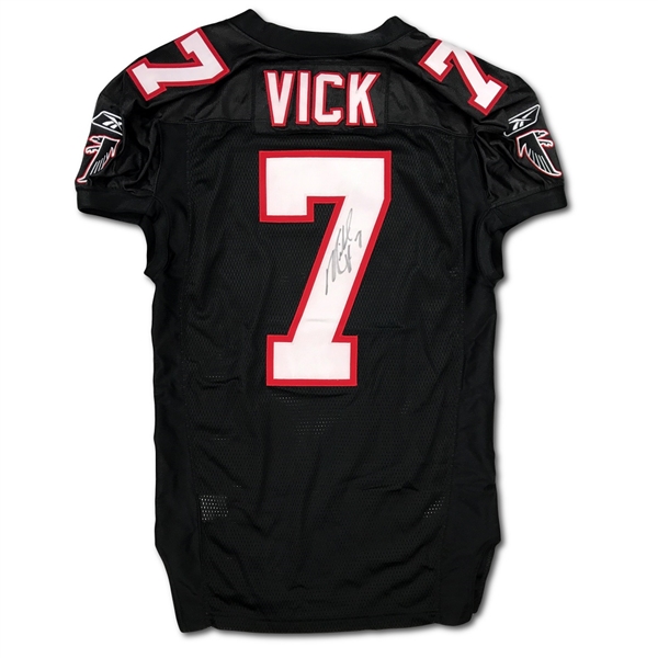 Michael Vick 2002 Atlanta Falcons Game Used & Signed Home Jersey - Unwashed (JSA,Miedema LOA)