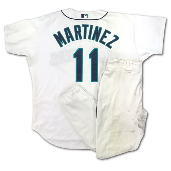 Edgar Martinez 2003 Game Used Seattle Mariners Home Uniform - Jersey & Pants (Miedema LOA)