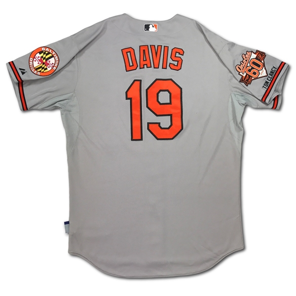 Chris Davis 2014 Game Used Baltimore Orioles Road Jersey (MLB Auth.)