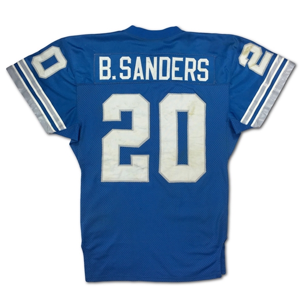 Barry Sanders 1995 Detroit Lions Game Used Jersey - Unwashed & Photo Matched to 4 Games! (RGU,Miegray LOA)