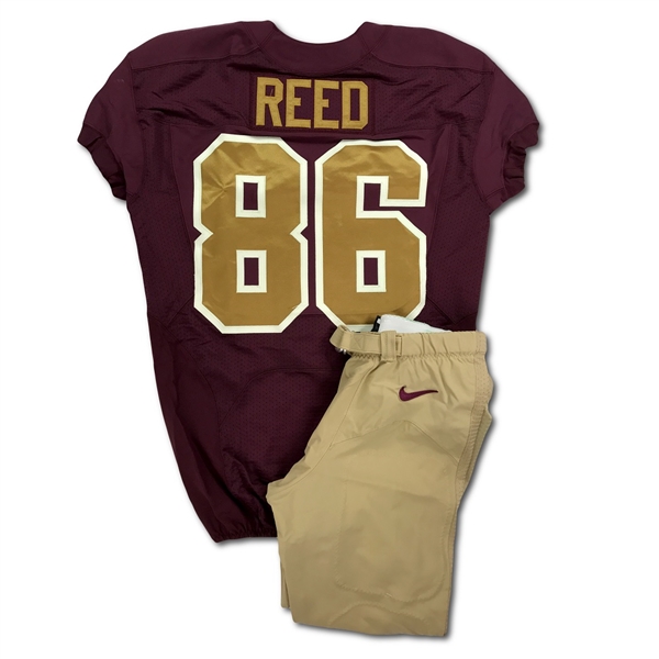 Jordan Reed 10/19/2014 Washington Redskins Game Used Throwback Jersey & Pants (Meigray,Redskins LOA)
