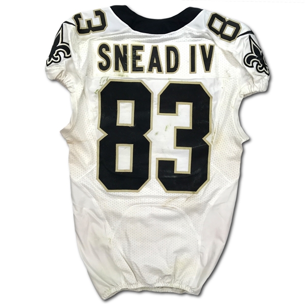 Willie Snead IV 10/23/2016 New Orleans Saints Game Used Road Jersey - Photo Matched, 50th Patch (NFL/PSA,RGU LOA)