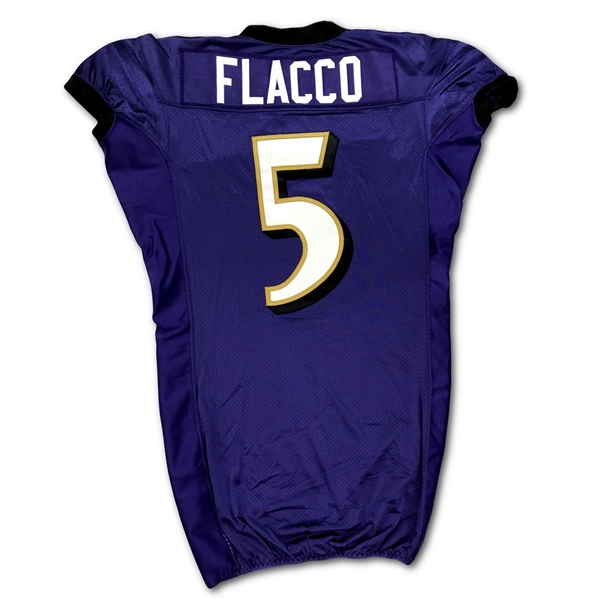 Joe Flacco 2010 Baltimore Ravens Game Used Home Jersey (Ravens COA)