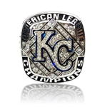 2014 Kansas City Royals American League Champions 10K White Gold Diamond Staff Ring w/Orig. Box