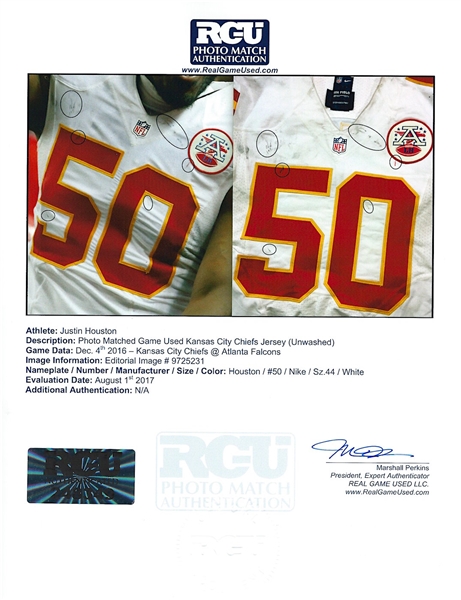 white justin houston jersey