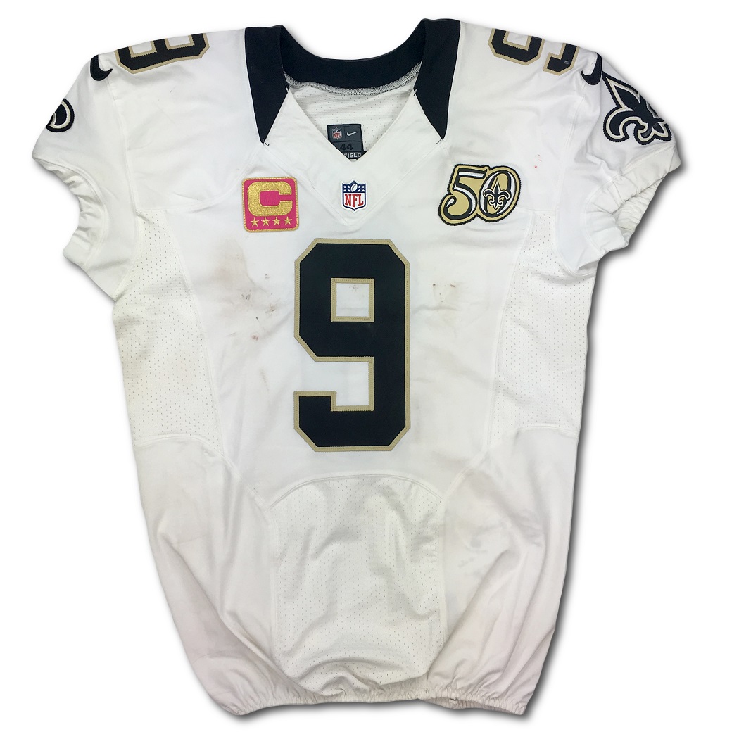 drew brees nike jersey with captains patch