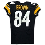 Antonio Brown 12/15/2013 Pittsburgh Steelers Game Used & Signed Home Jersey (Brown LOA)