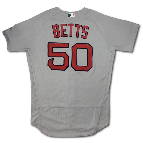 Mookie Betts 8/16/2016 Boston Red Sox Game Used Jersey - 2 Home Runs! (MLB Auth.)