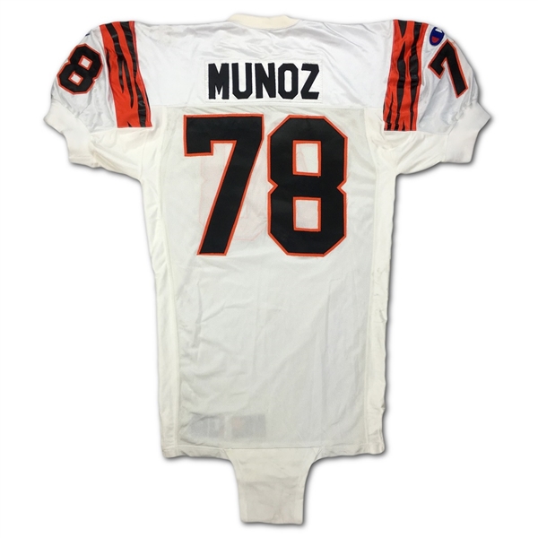 Anthony Munoz 1991 Cincinnati Bengals Game Used Road Jersey - Unwashed