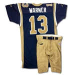 Kurt Warner 10/15/2000 St. Louis Rams Game Worn Home Jersey & Pants - Photo Matched, 3 Repairs