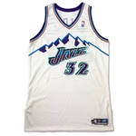 Karl Malone 2002-03 Utah Jazz Game Used Home Jersey (Miedema LOA)