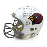 Larry Fitzgerald 2010 Arizona Cardinals Game Used & Signed Helmet - Photo Matched, Great Use (JSA,RGU LOA)