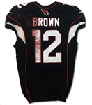 John Brown 10/4/2015 Arizona Cardinals Game Used Jersey - Photo Matched (NFL Auctions)