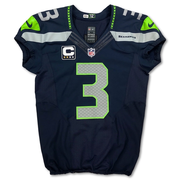 russell wilson game used jersey