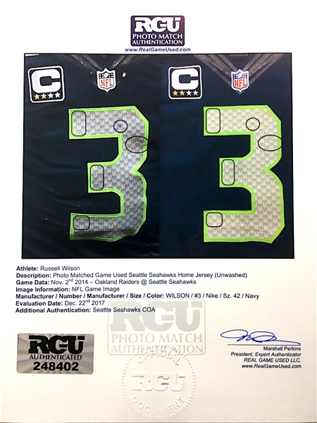 russell wilson game jersey