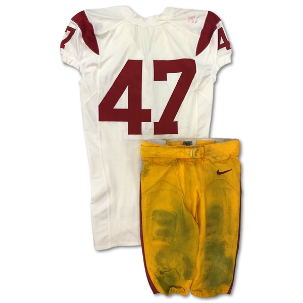 Clay Matthews 2008 USC Trojans Game Used Road Jersey & Pants - Excellent Provenance (Miedema LOA)
