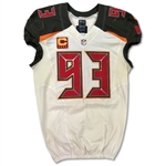 Gerald McCoy 9/25/2016 Tampa Bay Buccaneers Game Used Road Jersey - Great Wear, Photo Matched