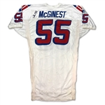 Willie McGinest 1997 New England Patriots Game Used & Signed Road Jersey - Incredible Use & Repairs