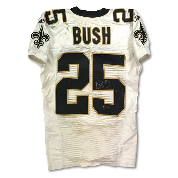 Reggie Bush 9/17/2006 New Orleans Saints Game Used & Signed Road Rookie Jersey - Photo Matched (RGU LOA)
