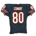 Curtis Conway 1995 Chicago Bears Game Used & Twice Signed Home Jersey - Excellent Use