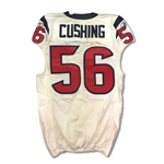 Brian Cushing 10/23/2011 Houston Texans Game Used & Signed Road Jersey - Huge Repair (NFL Auctions)