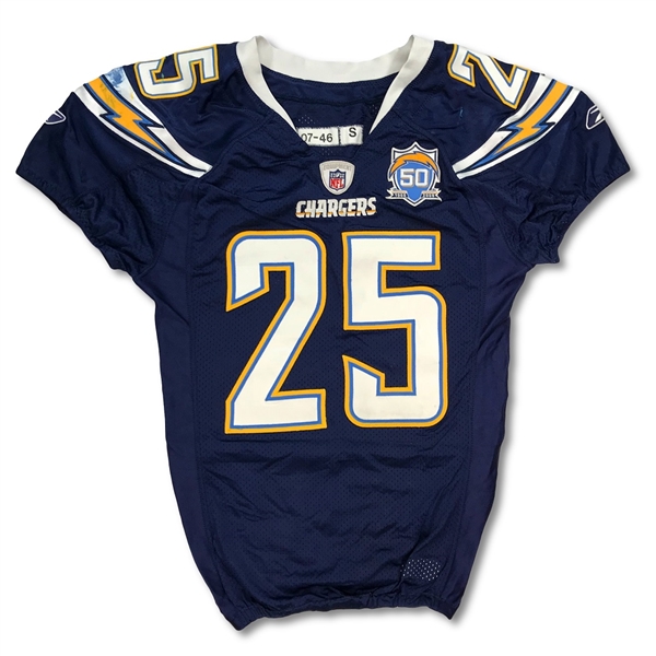Kevin Ellison 1/17/2010 San Diego Chargers Game Used Home Jersey & Pants - Playoffs