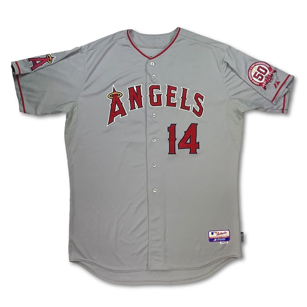 Mike Scoiscia 2011 Los Angeles Angels of Anaheim Game Worn Jersey & Cap - 50th Anniv. Patch 