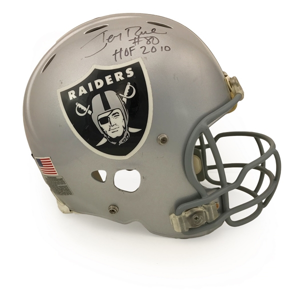 Jerry Rice 2002 Oakland Raiders Game Used & Signed Helmet - Super Bowl Season (Raiders LOA)