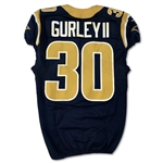 Todd Gurley II 8/28/2015 St. Louis Rams Game Used Rookie NFL Pre-Season Jersey - Photo Matched (RGU LOA)