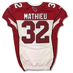 Tyrann Mathieu 10/5/2014 Game Used Arizona Cardinals Road Jersey - Photo Matched (NFL Auctions)