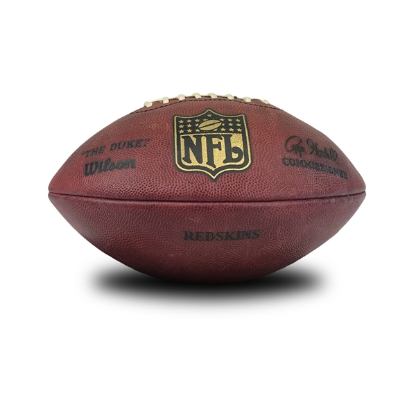 (2) Washington Redskins Game Used NFL Football - Goodell Duke, Solid Use