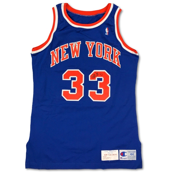Patrick Ewing 1990-91 New York Knicks Game Used & Signed Road Jersey (Miedema/JSA)