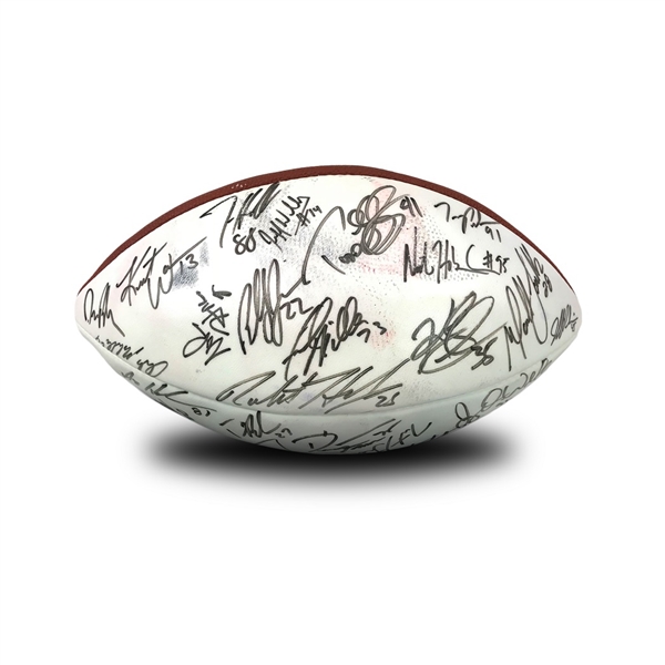 1999 Super Bowl Champions St. Louis Rams Team Signed Football – Warner, Faulk, Bruce – 32 Sigs