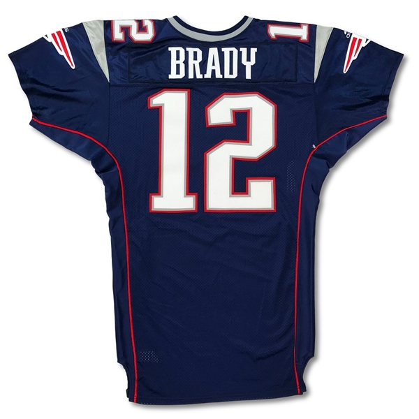 Tom Brady 2001 New England Patriots Game Used Home Jersey - 1st Super Bowl Season (MEARS)
