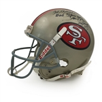 Jerry Rice 1995 San Francisco 49ers Game Used & Signed Helmet - Record Season, Photo Matched (RGU LOA)