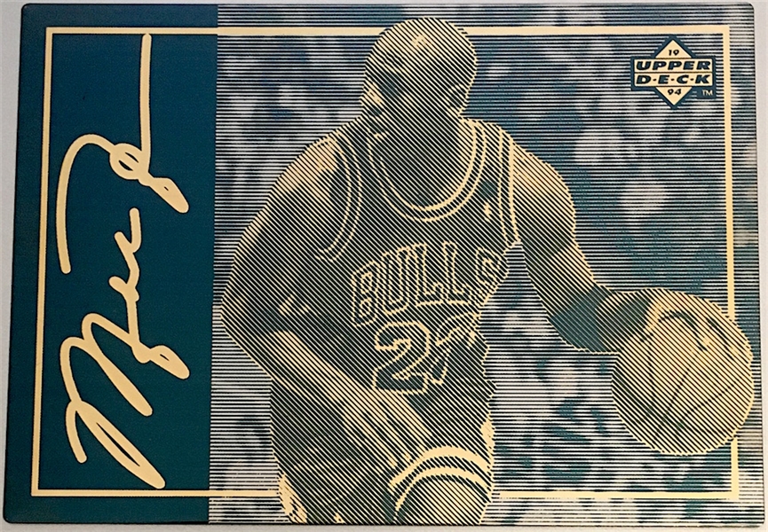 Michael Jordan Upper Deck 24 Karat Gold LE Signarure Series Basketball Card Lot of 2