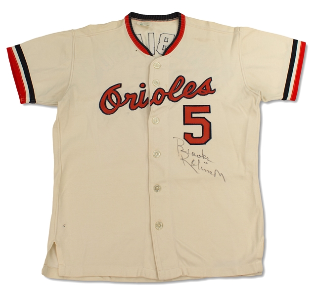 Brooks Robinson 1971 Baltimore Orioles WORLD SERIES Game Used Jersey - Photo Matched (MEARS A10,Hunt,RGU)