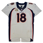 Peyton Manning 11/24/13 Denver Broncos Game Used Jersey vs Pats - Photo Matched, Camo Patch (Panini,RGU)