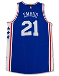 Joel Embiid 1/16/17 Philadelphia 76ers Game Used Rookie Jersey - Photo Matched (Fanatics,76ers,RGU)