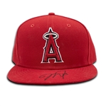 Mike Trout 2017 Los Angeles Angels Game Used & Signed Baseball Hat - Handwritten "27" (JSA LOA)